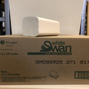 KRU01900 White Swan Classic Single Fold Hand Towel
